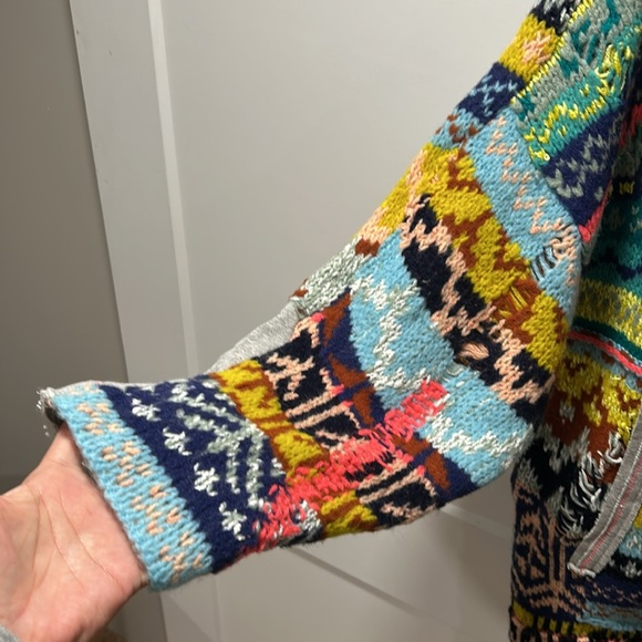 BNWT All my Love Cardi by Free People, Rainbow combo, size Small - Picture 3 of 11